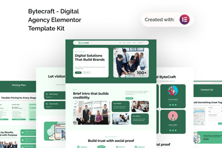 Preview: Bytecraft - Digital Agency Elementor Template Kit