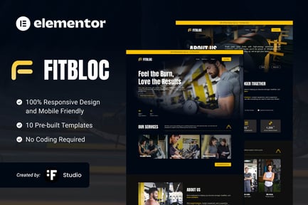 Preview: Fitbloc – Fitness & Wellness Elementor Template Kit