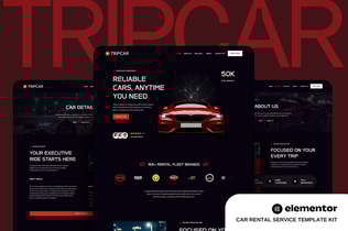 Preview: Tripcar - Car Rental Service Website Elementor Template Kit