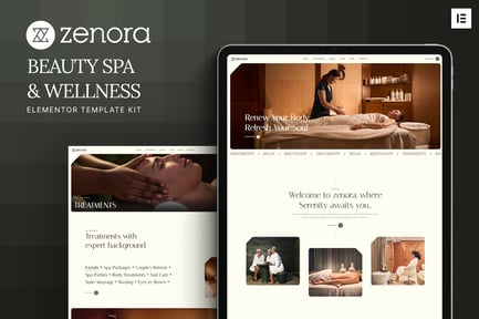 Preview: Zenora - Beauty Spa & Wellness Elementor Template Kit
