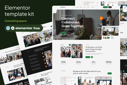 Preview: Brixspace - Coworking Space Elementor Template Kit