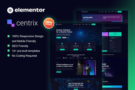 Preview: Centrix - Artificial Intelligence & Technology Services Elementor Template Kit