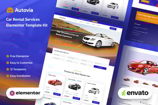 Preview: Autovia - Car Rental Service Elementor Template Kit