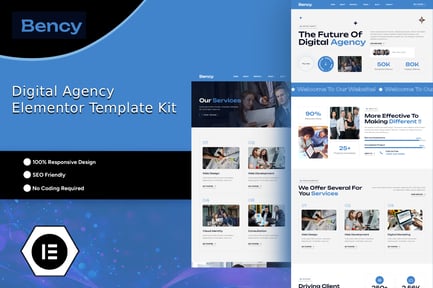 Preview: Bency - Digital Agency Elementor Template Kit