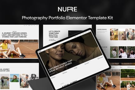 Preview: Nure - Photography Portfolio Elementor Template Kit