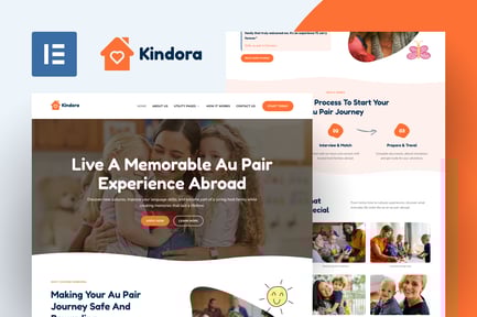 Preview: Kindora - Au Pair Elementor Template Kit
