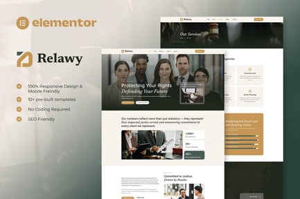 Preview: Relawy - Law Firm & Attorney Elementor Template Kit
