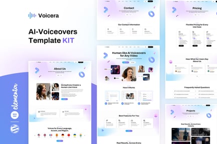 Vorschau: Voicera - AI Voiceover Elementor-Vorlagenset