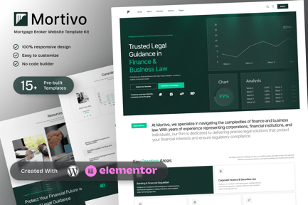 Preview: Mortivo - Mortgage Broker Elementor Template Kit