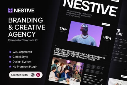 Preview: Nestive - Branding & Creative Agency Elementor Template Kit