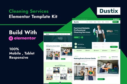 Preview: Dustix - Cleaning Services Elementor Template Kit
