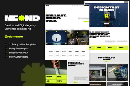 Preview: Neond - Creative & Digital Agency Elementor Template Kit