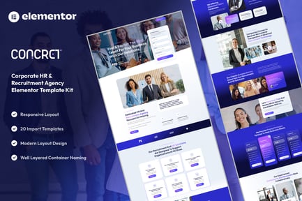 Preview: Concret - Corporate HR & Recruitment Agency Elementor Template Kit