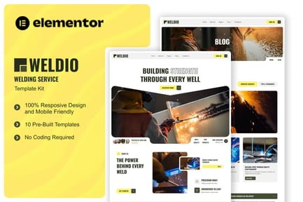 Preview: Weldio - Welding Service Elementor Template Kit