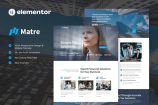 Preview: Matre - Accounting & Tax Services Elementor Template Kit