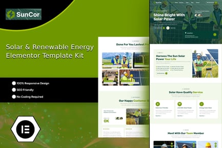 Preview: Suncor - Solar & Renewable Energy Elementor Template Kit