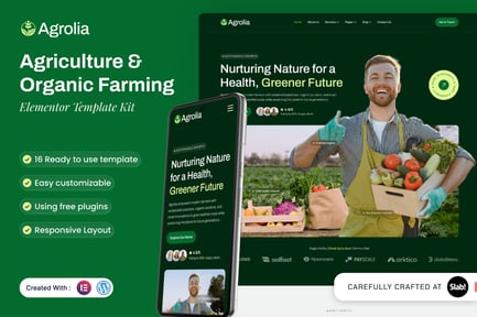Preview: Agrolia - Agriculture & Organic Farming Elementor Template Kit