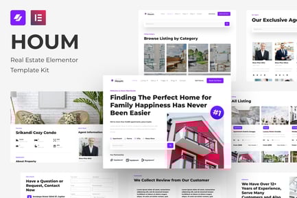 Preview: Houm - Real Estate Elementor Template Kit