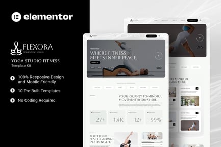 Preview: Flexora - Yoga Studio Fitness Elementor Template Kit