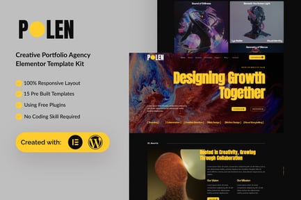 Preview: Polen - Creative Portfolio Resume Elementor Template Kit