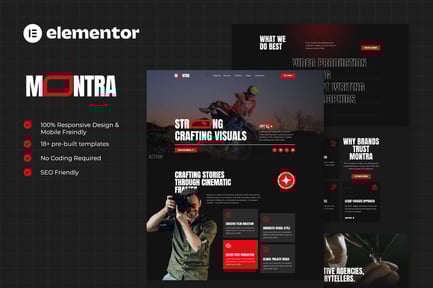 Preview: Montra - Film & Video Production Elementor Template Kits