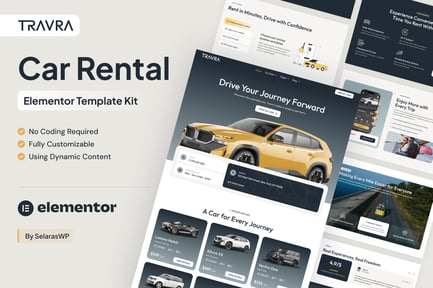 Preview: Travra - Car Rental Elementor Pro Template Kit