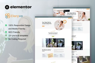Preview: Claryva - Virtual Assistant Elementor Template Kit