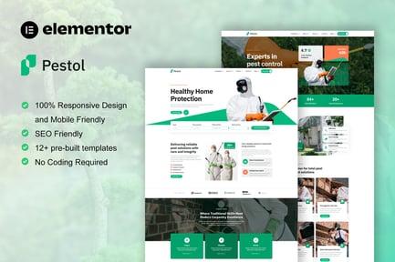 Preview: Pestol - Pest Control Service Elementor Pro Template Kit