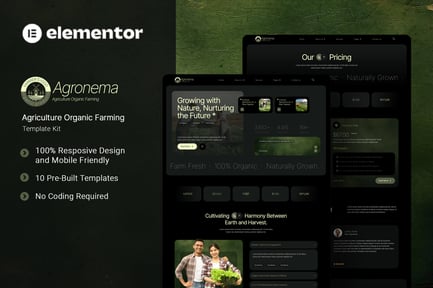 Preview: Agronema - Agriculture Organic Farming Elementor Template Kit