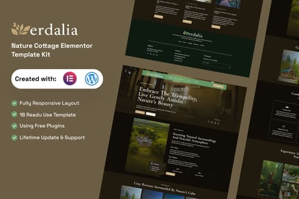 Preview: Verdalia - Nature Cottage Elementor Template Kit