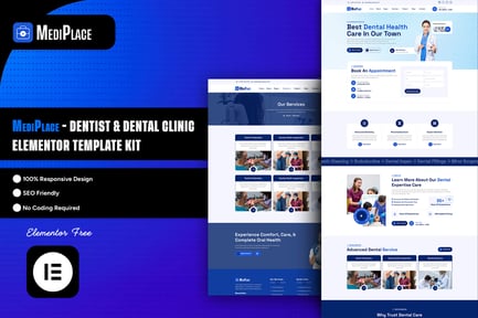 Preview: MediPlace - Dentist & Dental Clinic Elementor Template Kit
