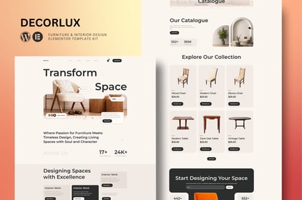 Preview: Decorlux - Interior Design Elementor Template Kit