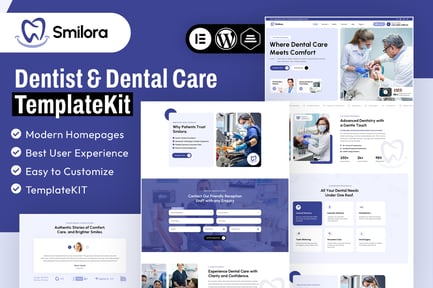 Preview: Smilora - Dentist & Dental Care Elementor Template Kit