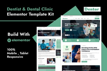 Preview: Dentor - Dentist & Dental Care Elementor Template Kit