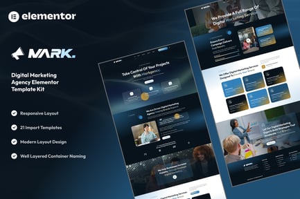 Preview: Markagency - Digital Marketing Agency Elementor Template Kit