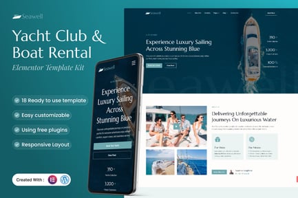 Preview: Seawell - Yacht Club & Boat Rental Elementor Template Kit