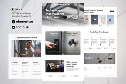 Preview: Securis - CCTV & Home Security Elementor Template Kit