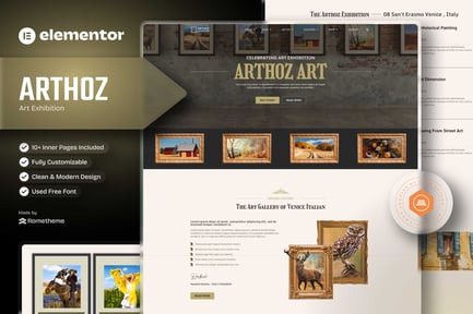 Preview: Arthoz - Art Exhibition Elementor Template kit