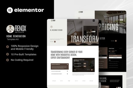 Preview: Renox - Home Renovation Elementor Template Kit
