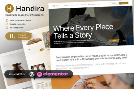 Preview: Handira - Handmade Goods Elementor Template Kit