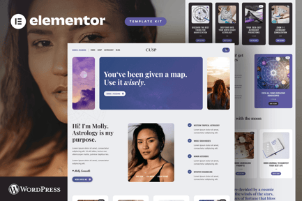 Preview: Cusp - Astrology & Horoscope Elementor Pro Template Kit