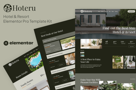 Preview: Hoteru - Hotel & Resort Elementor Pro Template Kit