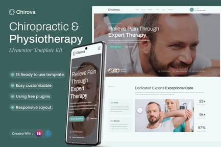 Preview: Chirova - Chiropractic & Physiotherapy Elementor Template Kit