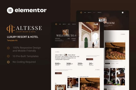 Preview: Altesse - Luxury Resort & Hotel Elementor Template Kit
