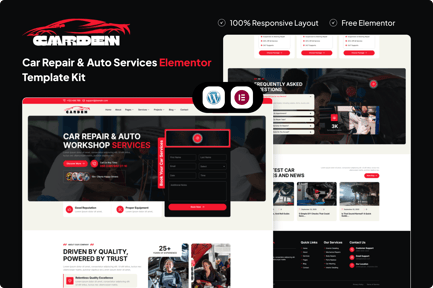 Preview: Carden - Car Repair & Auto Services Elementor Template Kit