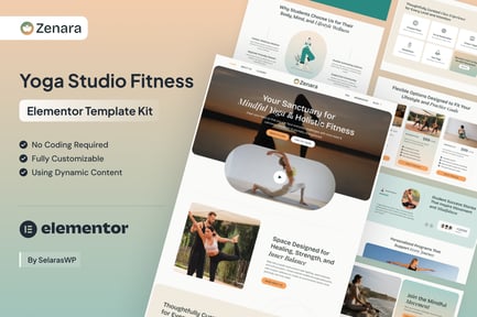 Preview: Zenara - Yoga Studio & Fitness Elementor Template Kit