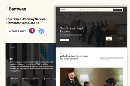 Preview: Bantwan - Law Firm & Attorney Service Elementor Template Kit