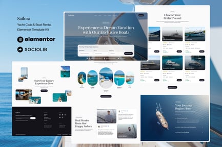 Preview: Sailora - Yacht Club & Boat Rental Elementor Template Kit