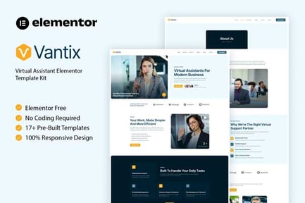 Preview: Vantix - Virtual Assistant Elementor Template Kit