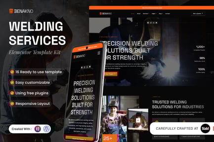 Preview: Benakno - Welding Services Elementor Template Kit